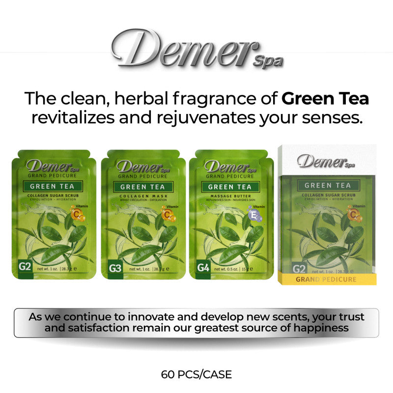 Demer 4 in 1 Pedicure- Green Tea 1 Kit - 60 Kit/Case