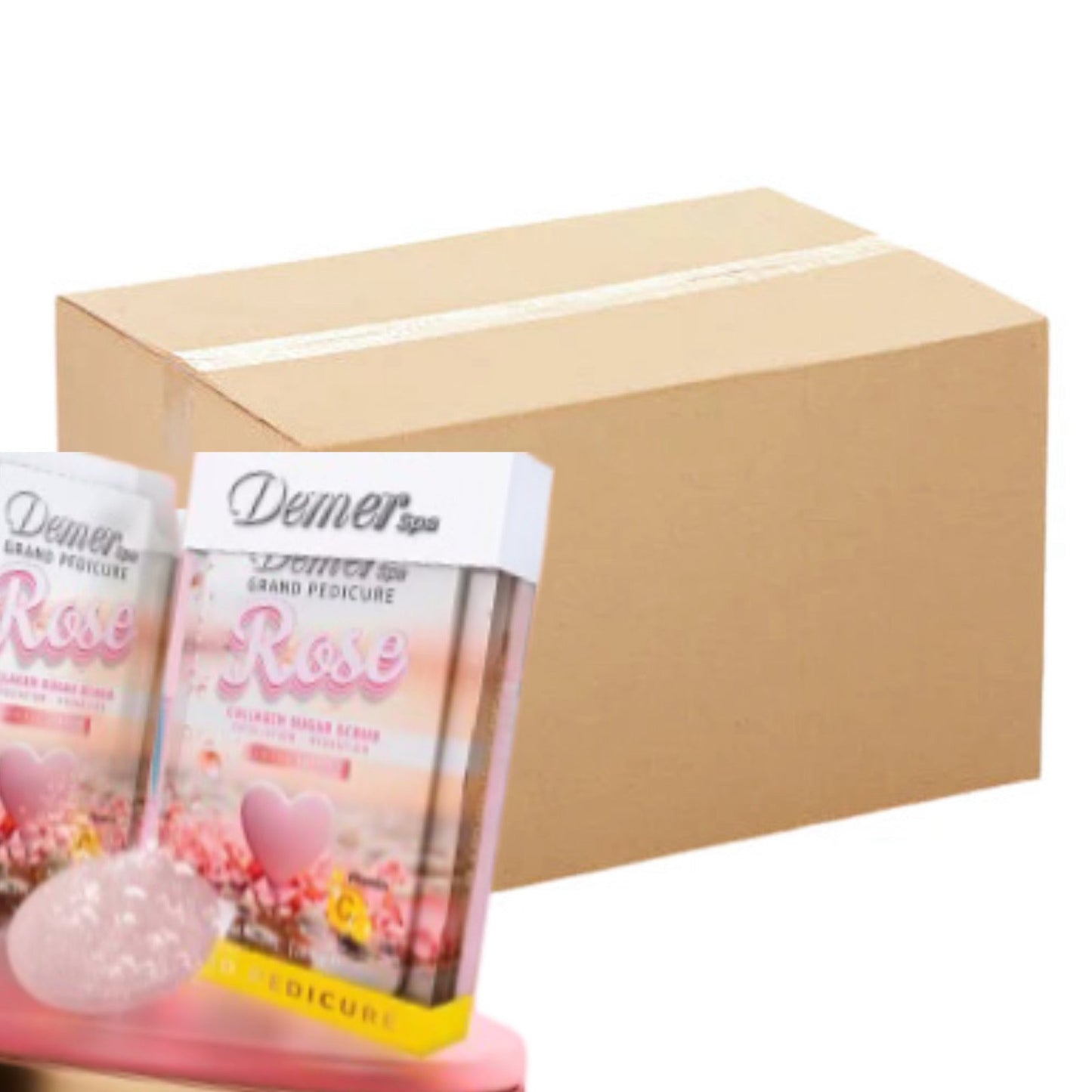 Demer 4 in 1 Pedicure- Rose 1 Kit - 60 Kit/Case
