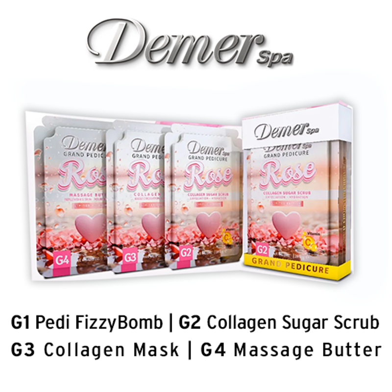 Demer 4 in 1 Pedicure- Rose 1 Kit - 60 Kit/Case