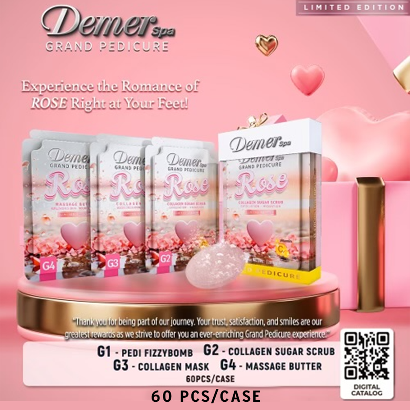 Demer 4 in 1 Pedicure- Rose 1 Kit - 60 Kit/Case