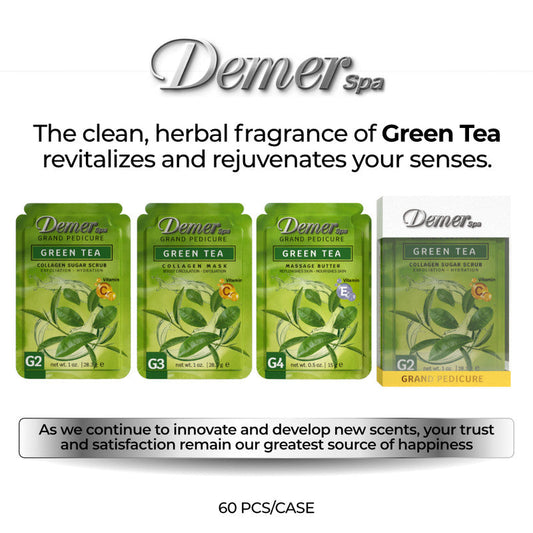 Demer 4 in 1 Pedicure- Green Tea 1 Kit - 60 Kit/Case
