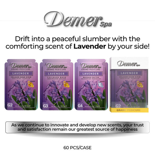 Demer 4 in 1 Pedicure - Lavender 1 Kit - 60 Kit/Case