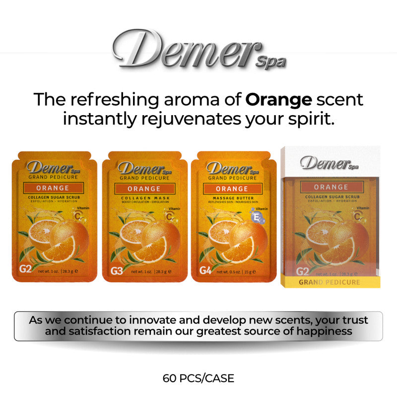 Demer 4 in 1 Pedicure - Orange 1 Kit - 60 Kit/Case