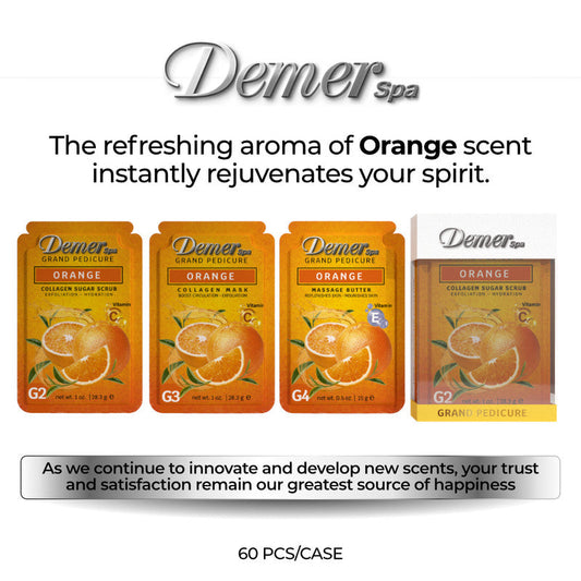 Demer 4 in 1 Pedicure - Orange 1 Kit - 60 Kit/Case