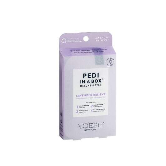 Voesh Pedi in Box - 4-Step - Lavender Relieve - Single (1Pc) Box Case (50Pcs)
