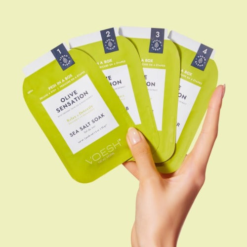 Voesh Pedi in Box - 4-Step - Olive Sensation - Single (1Pc) Box Case (50Pcs)